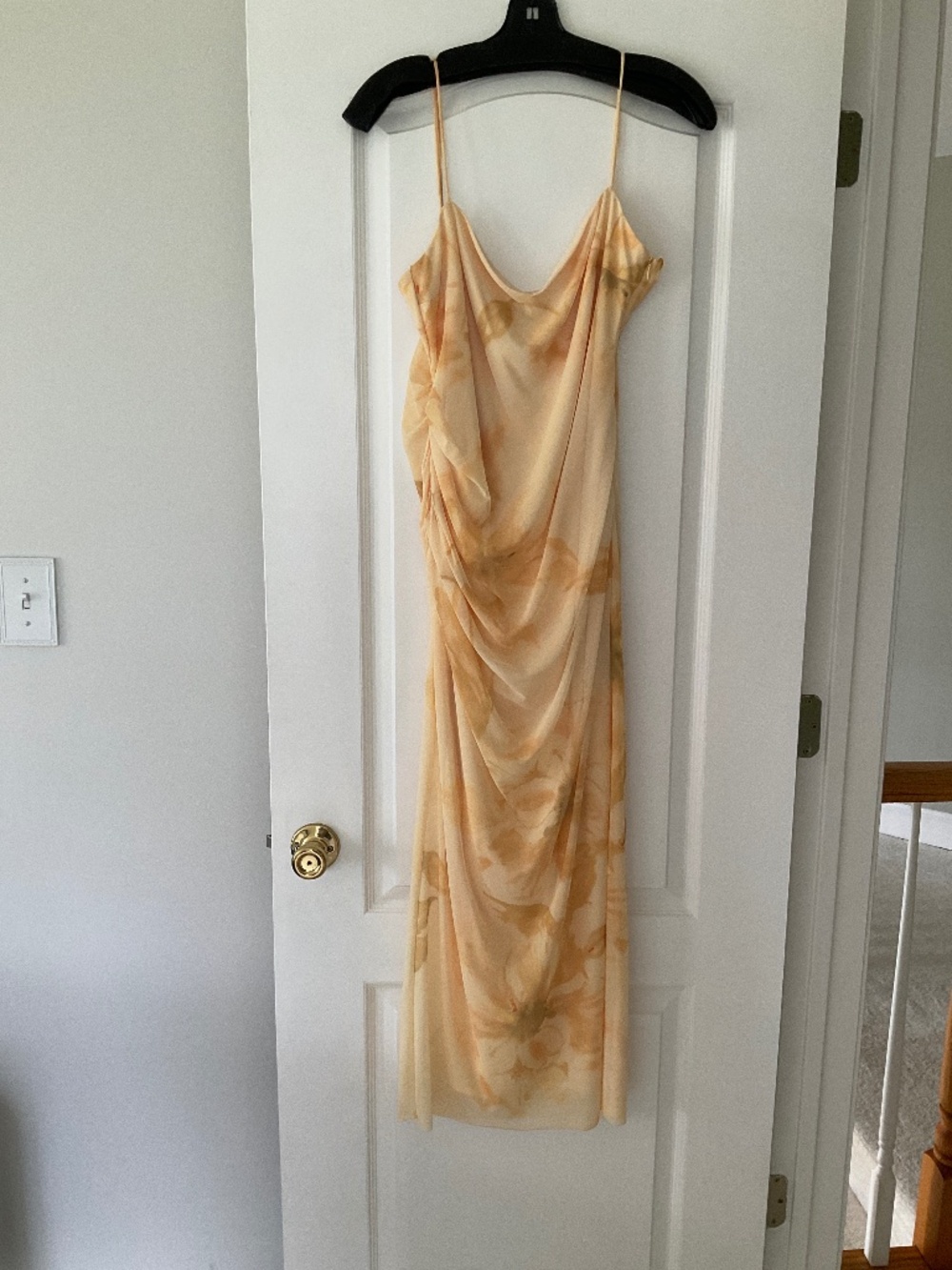 Maxi yellow floral dress, summer!